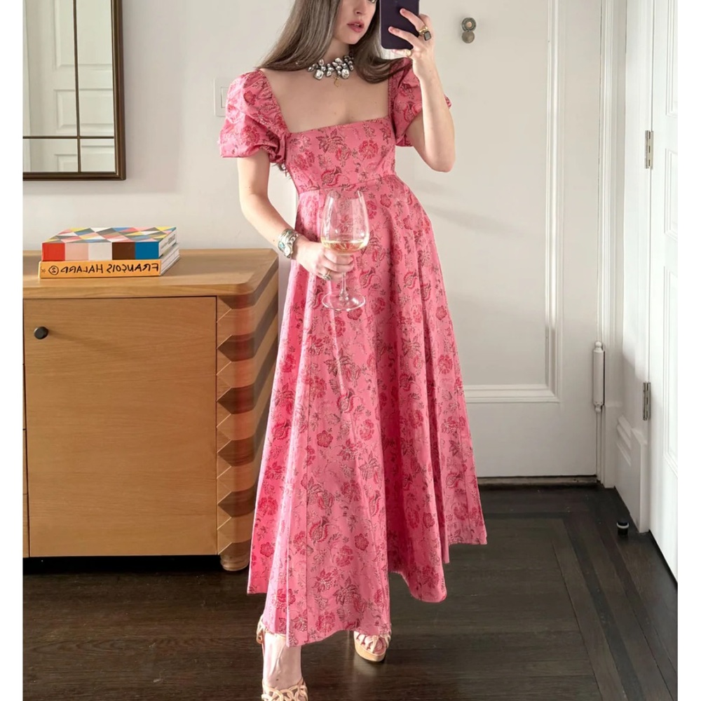 Elegant Pink Floral Dress